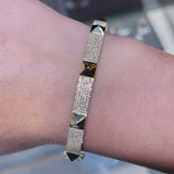14K Gold Spiked Diamond Bangle