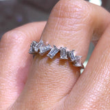 14K Gold Art Deco Diamond Baguette Wedding Band