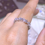 14K Gold Multi Shape Diamond Eternity Band