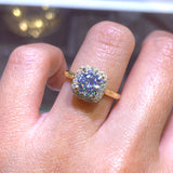 14K Gold Cushion Cut Forever One Moissanite Engagement Ring