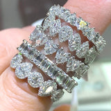 14K Gold Heart Diamond Band