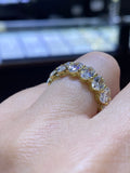 14K Gold 0.50 Carat Each Oval Lab Grown Diamond Eternity Band