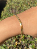 14K Gold Thin 3MM Miami Cuban Bracelet