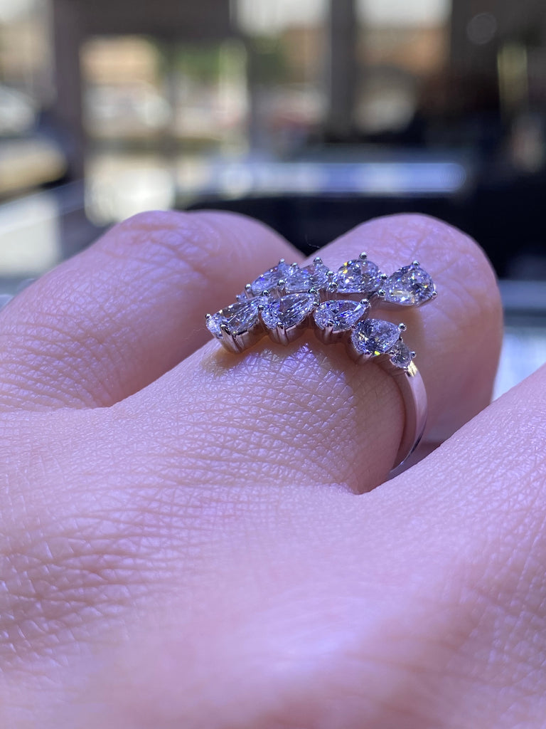 14K Yellow Gold Two Stone Diamond .33 Ct Open Swirl Ring | Rick's Jewelers  | California, MD