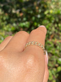 14K Gold Roped Cuban Fashion Band