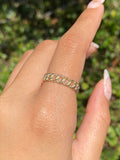 14K Gold Roped Cuban Fashion Band