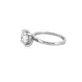 [SPECIAL] 14K White Gold 2.00 Carat Lab Grown Round Diamond Solitaire Under Halo Engagement Ring