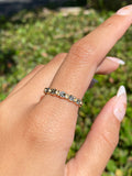 14K Gold Round Bubble Diamond Cut Fashion Band