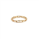 14K Thin Chainlink Gold Band