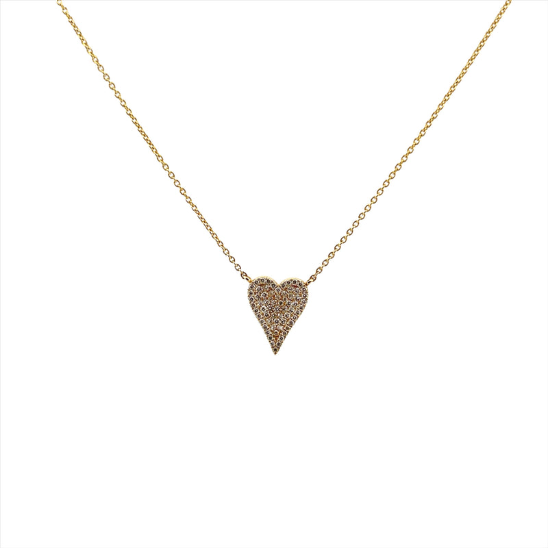 14K Gold Heart Diamond Necklace