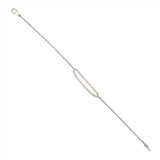 14K Gold Oval Bar Diamond Bracelet