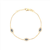 14K Gold Evil Eye Children's Bracelet
