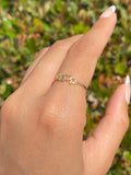 14K Gold Hollow Butterfly Band