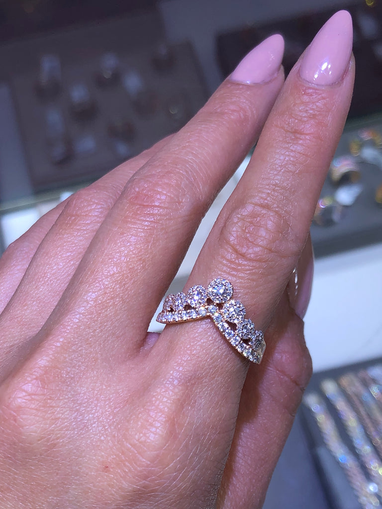 Crown Diamond Ring | Radiant Diamond Rings For Her | CaratLane