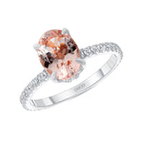 1 Carat Oval Morganite Ring