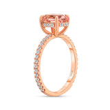 14K Gold Oval Morganite Ring