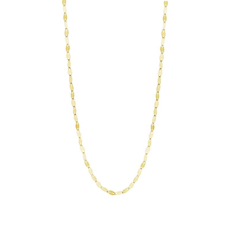 14K Gold Mirror Chain Necklace