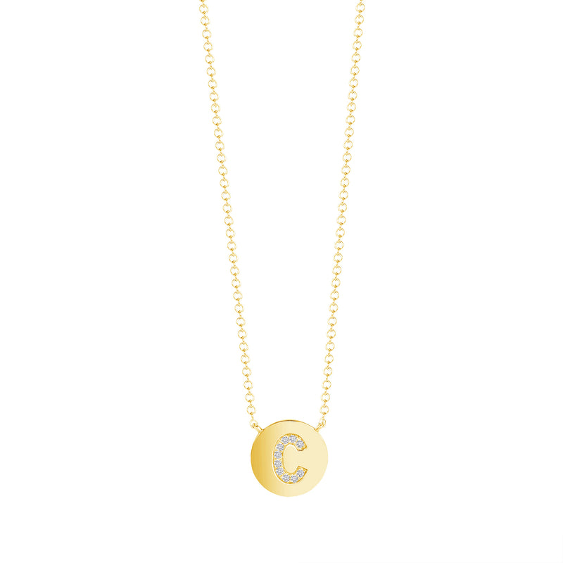 14k Gold Custom Diamond Letter Necklace