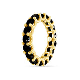 14K Gold Black Diamond Eternity U-Prong Band