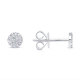14K Gold Pavé Diamond Stud Earrings