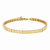 14K Yellow Gold Square Shape Fashion Bracelet