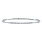 14K Gold Flexible Diamond Bangle