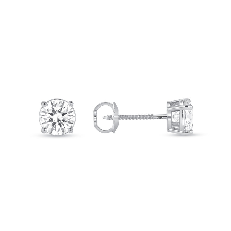 Exclusive 14kt Gold Solo Diamond Studs | La Kaiser