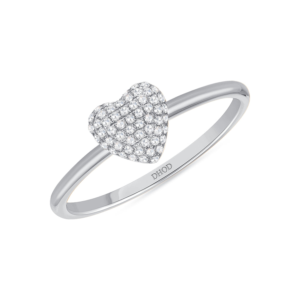 Silver Heart Shape Diamond Fashion Ring | Dunkin's Diamonds
