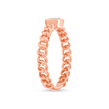 Gold Emerald Diamond Bezel Ring