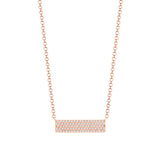 14K Gold 4-Row Diamond Pavé Bar Necklace