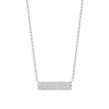 14K Gold 4-Row Diamond Pavé Bar Necklace
