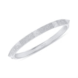 14K Gold Spiked Diamond Bangle