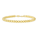 14K Gold Medium Moon Cut Ball Bracelet