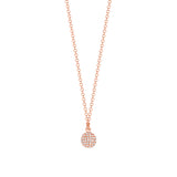 14k Gold Pavé Diamond Ball Necklace