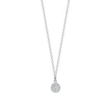 14k Gold Pavé Diamond Ball Necklace