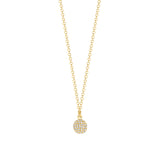 14k Gold Pavé Diamond Ball Necklace