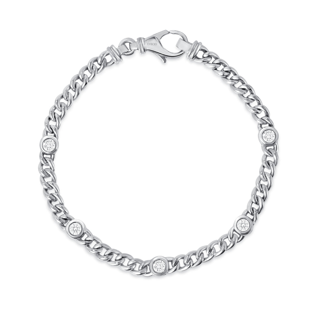 Mini Bezel Diamond Bracelet - Zoe Lev Jewelry