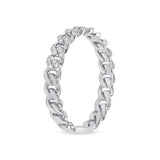 14k Gold Cuban Link Diamond Ring