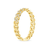 14k Gold Cuban Link Diamond Ring