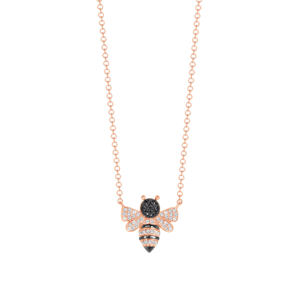 14k Gold Bumblebee Diamond Necklace – David's House of Diamonds