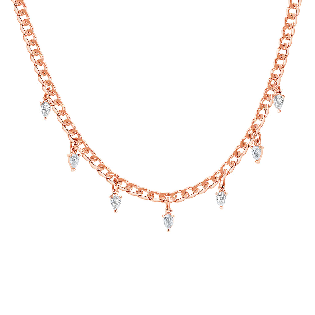 Hanging diamond bezel necklace | Freedman Jewelers - Freedman Jewelers