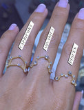 14K Gold Horoscope Diamond Bands