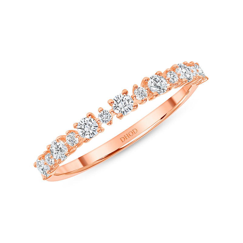 14K Gold Round Prong Diamond Band