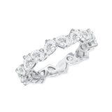 14k Gold Pear Eternity Cluster Diamond Band
