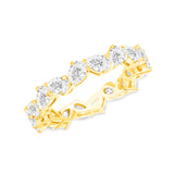 14k Gold Pear Eternity Cluster Diamond Band