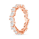 14k Gold Pear Eternity Cluster Diamond Band