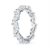 14k Gold Pear Eternity Cluster Diamond Band
