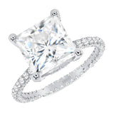 Princess Cut Forever Brilliant Moissanite Engagement Ring