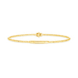 14k Gold Bubble Hamsa Diamond Bangle