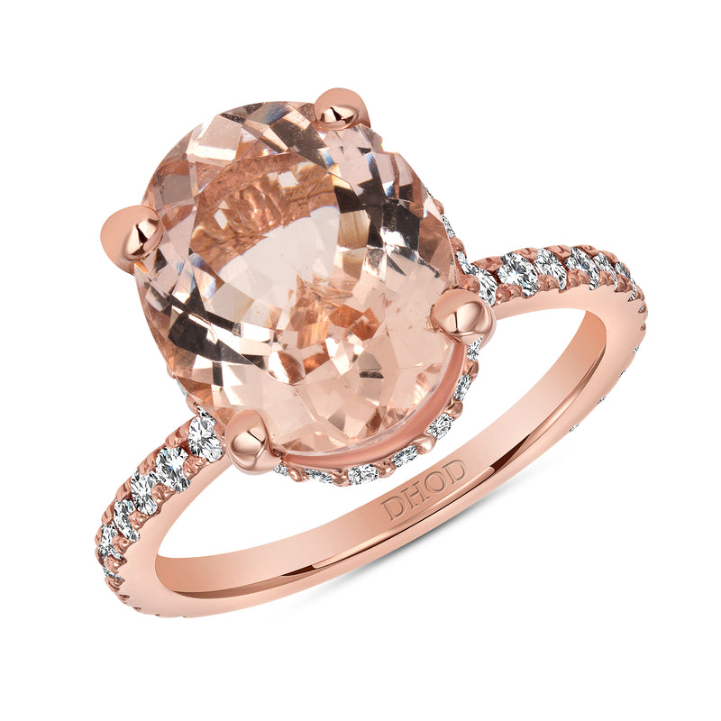 3ct Oval Morganite Ring